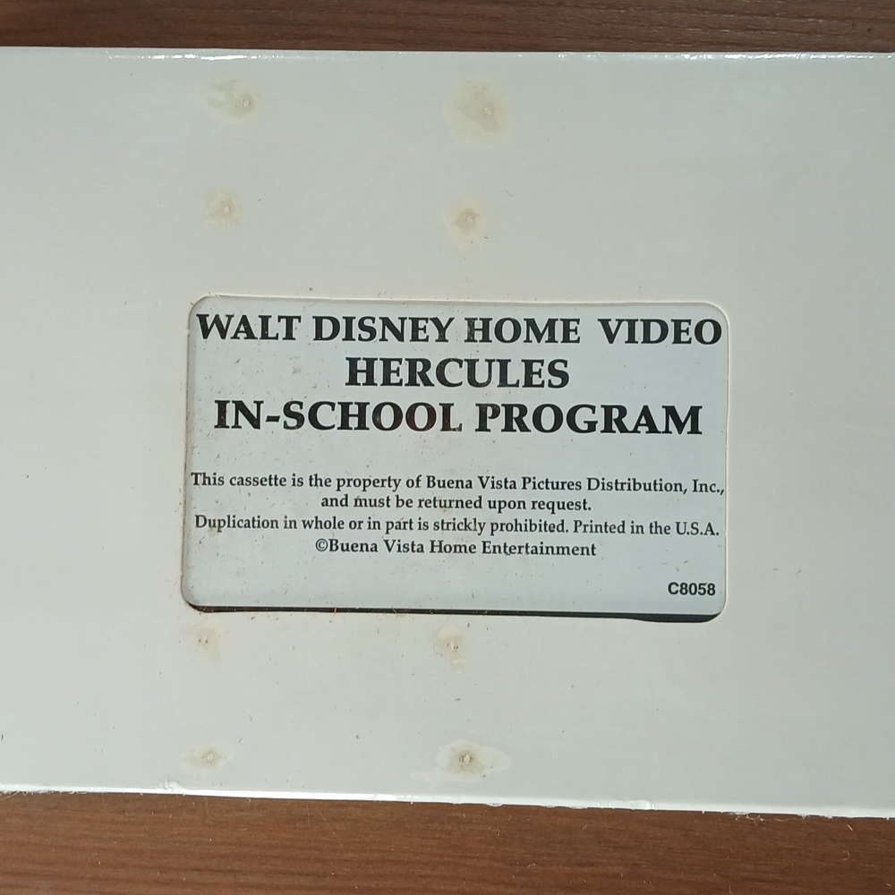 Disney Hercules In-School Program Cassette - White